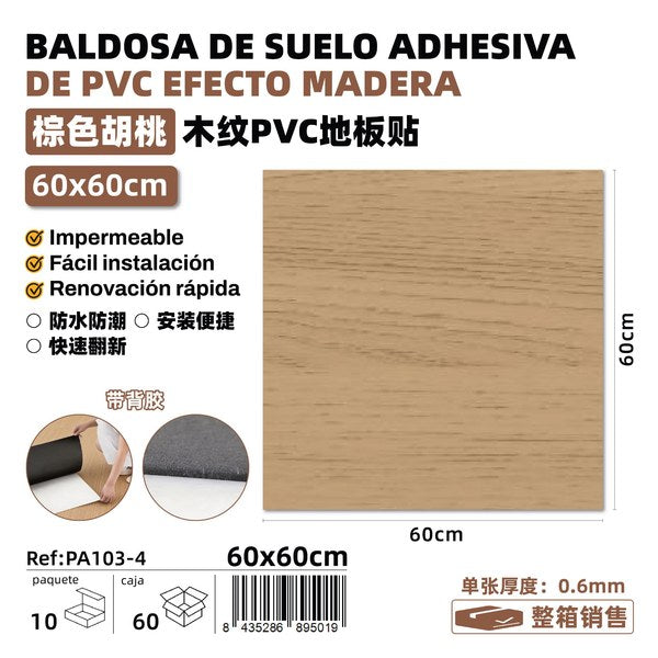 Baldosa De Suelo Adhesiva De
