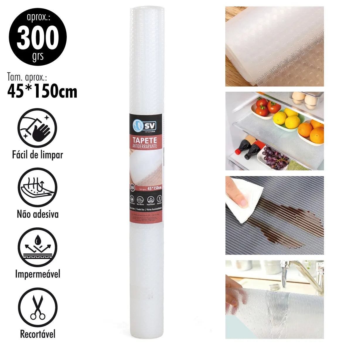 Rolo Antiderrapante 45x150cm Bege