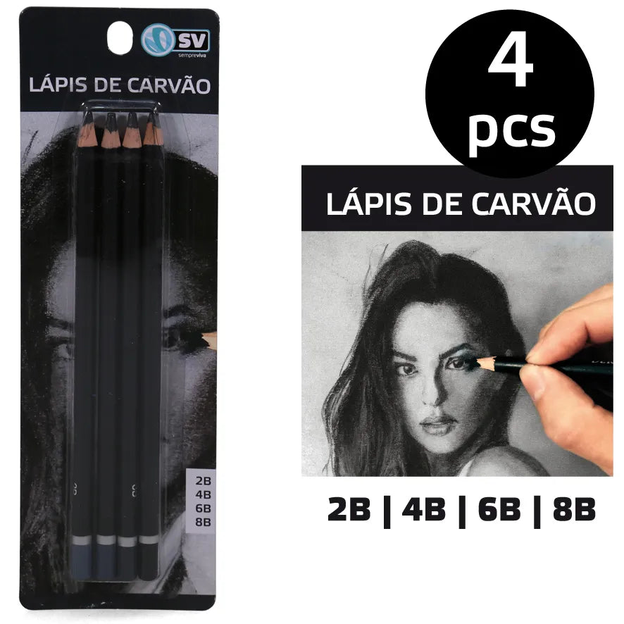 LÁPIS SOLÚVEL 4 UNIDADES PRETO T1910249 REF.S31917