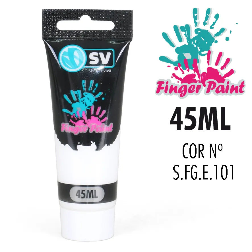 TINTA P/PINTAR C/DEDOS 45ml BRANCO S.FG.E.101