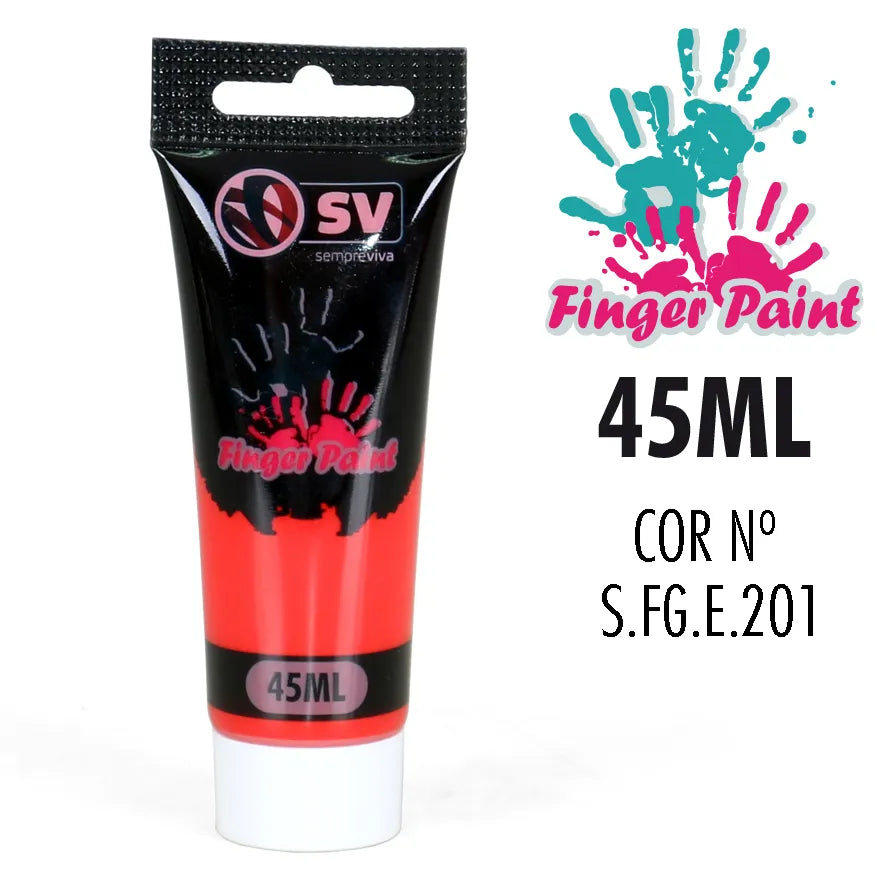 TINTA P/PINTAR C/DEDOS 45ml VERMELHO