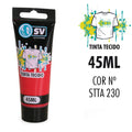 TINTA P/TECIDO TUBO 45ml VERMELHO PRIMÁRIO STTA230