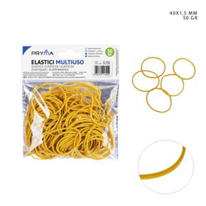 ELÁSTICO AMARELO MULTIUSOS 40X1.5MM 50G