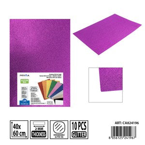PRYMA ESPUMA EVA COM PURPURINA BIO 40X60CM 2MM FUCHSIA