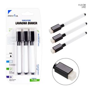 MARCADOR PARA QUADRO BRANCO COM APAGADOR 3 PEÇAS