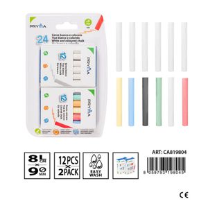 TIZA BLANCO / COLOR 8CM 24PZ