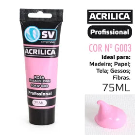 TINTA ACRÍLICA 75ml ROSA G003 REF.S31914