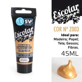 TINTA ACRÍLICA 45ml DOURADO Z003