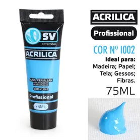 TINTA ACRÍLICA 75ml AZUL CERÚLEO I002