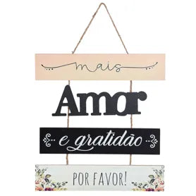 Placa Decorativa com Frases
