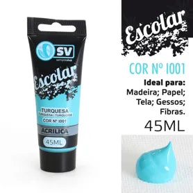 TINTA ACRÍLICA 45ml AZUL TURQUESA I001