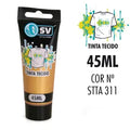 TINTA PARA TECIDO TUBO 45ml DOURADO STTA311