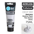 TINTA ACRILICA 75ml PRATEADO Z002