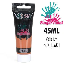 TINTA PARA PINTAR C/DEDOS 45ml CASTANHO