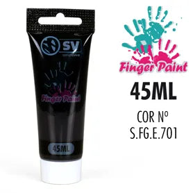 TINTA P/PINTAR C/DEDOS 45ml PRETO S.FG.E.701 REF.S35578