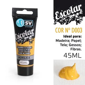 TINTA ACRÍLICA 45ml AMARELO OCRE D003