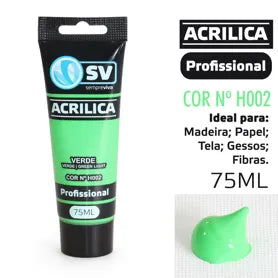 TINTA ACRÍLICA 75ml VERDE H002 REF.S14465
