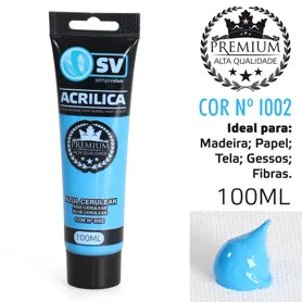 TINTA ACRÍLICA 100ml AZUL CERELESTE I002