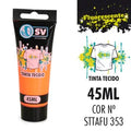 TINTA P/TECIDO TUBO 45ml LARANJA FLUORESCENTE STTAFU353