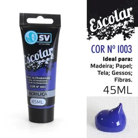 TINTA ACRÍLICA 45ml AZUL ULTRAMAR I003