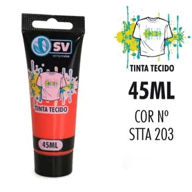 TINTA P/TECIDO TUBO 45ml VERMELHO