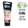 TINTA PARA TECIDO TUBO 45ml SALMÃO STTA 108