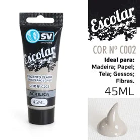 TINTA ACRÍLICA 45ml CINZENTO CLARO
