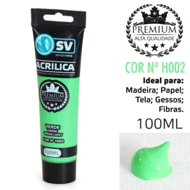 TINTA ACRÍLICA 100ml VERDE H002 REF.S32569