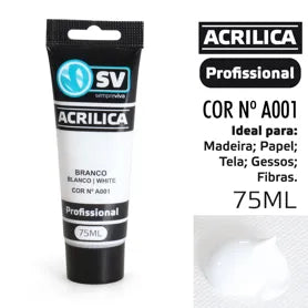 TINTA ACRÍLICA 75ml BRANCO A001 REF.S14458