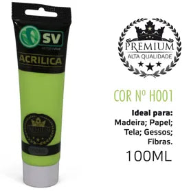 TINTA ACRÍLICA 100ml VERDE CLARO H001