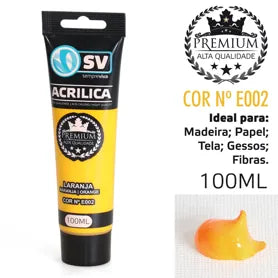 TINTA ACRÍLICA 100ml LARANJA E002