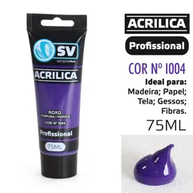 TINTA ACRÍLICA 75ml ROXO I004 REF.S15580
