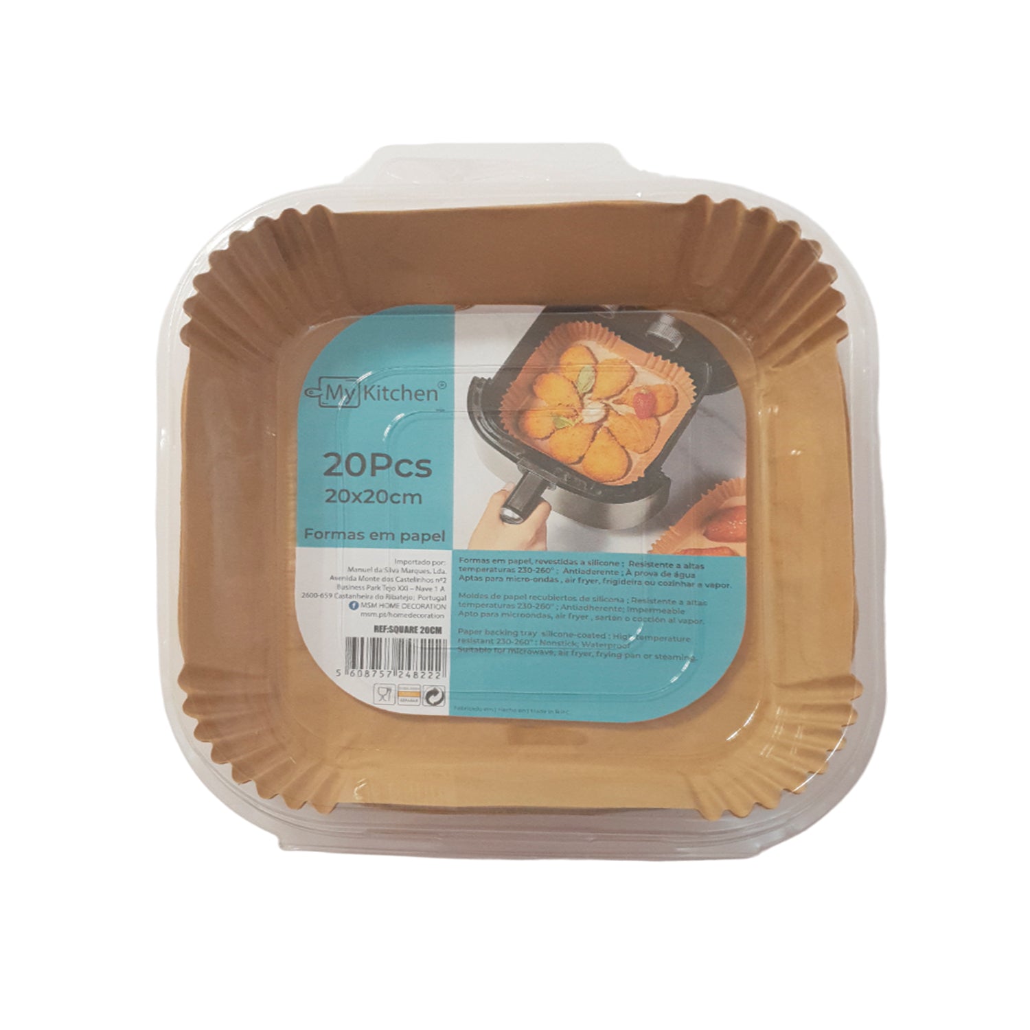 FORMAS DE PAPEL PARA AIR FRYER QUADRADAS
20CM - CONJUNTO DE 20