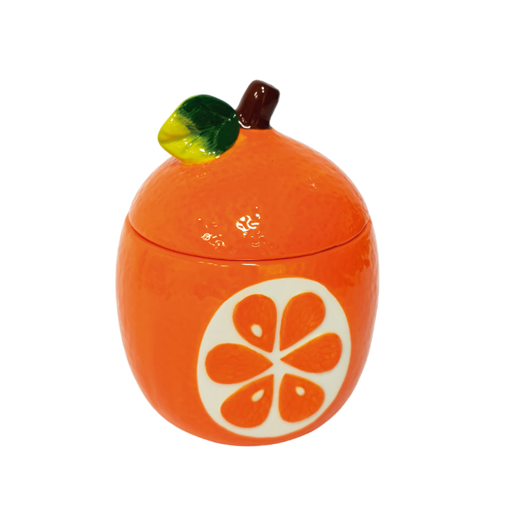 Tigelas de cerâmica com tampa laranja 25373