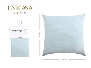 Funda DE COJIN terciopelo gris azul 50X50