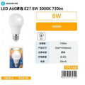 Lâmpada LED A60-E27-8W-3000K-730lm