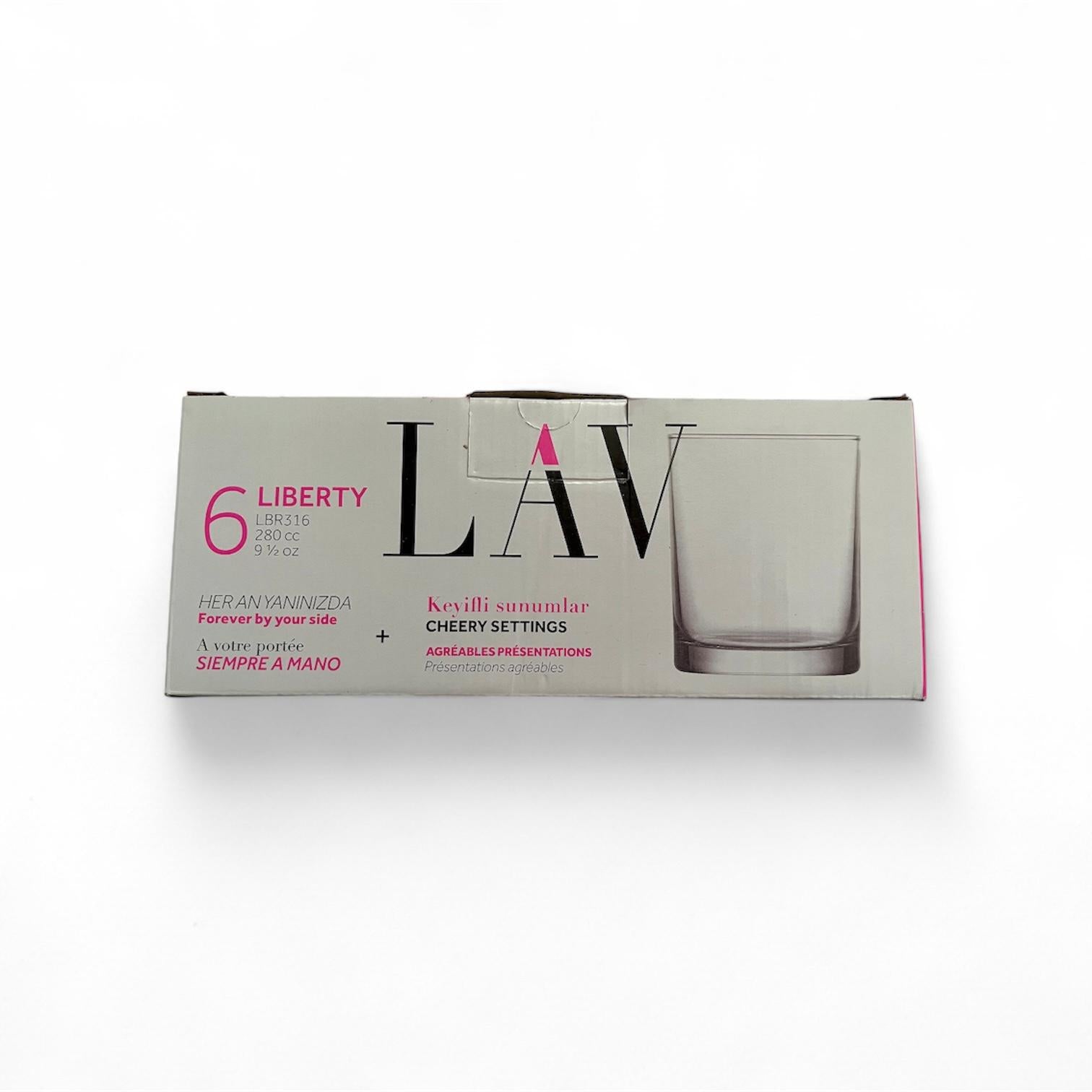 LAV Liberty glass set-6 pieces