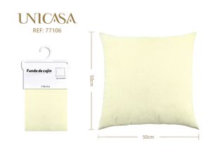 Funda DE COJIN terciopelo beige 50X50