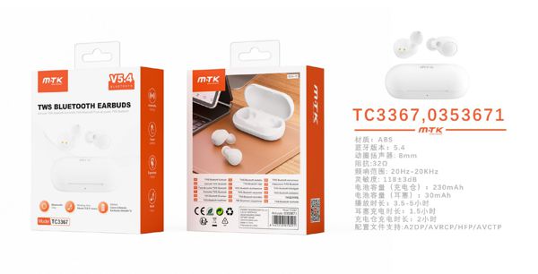 AURICULAR TWS BLUETOOTH 5.4 M-TK TC 3367