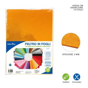 FOLHA DE FELTRO 40X60CM 2MM 264G LARANJA