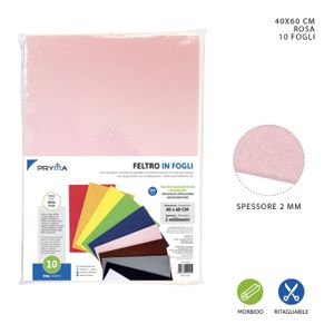 FOLHA DE FELTRO 40X60CM 2MM 264G ROSA