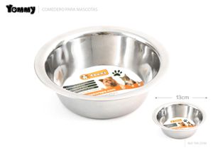 Tigela de Aço Inoxidável para Animais de Estimação Comero 13 CM