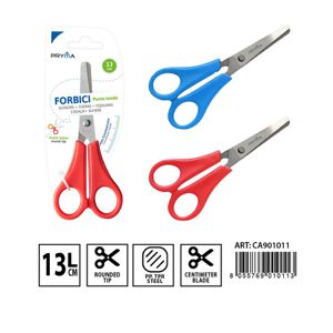 TESOURA DE PONTA REDONDA E REGULAR 13CM