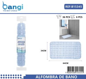 Tapete de Banho losango branco escovado 34*64