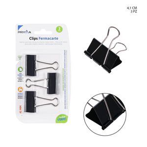 CLIP DE PAPEL 41MM 3PZ PRETO
