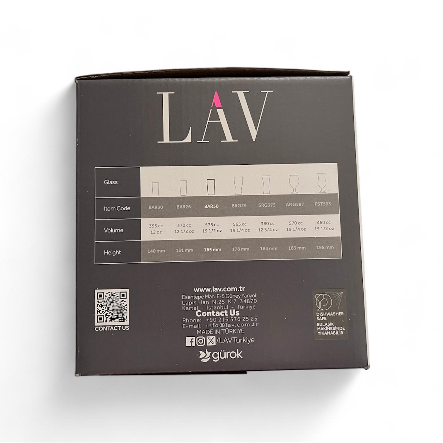 LAV Liberty glass set-6 pieces