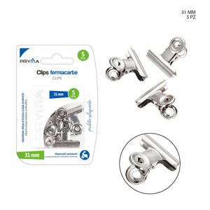 CLIPS DE BULLDOG METÁLICOS 31MM 5UNID