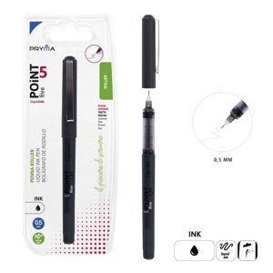 CANETA DE TINTA PONTA FINA 0.5MM PRETA