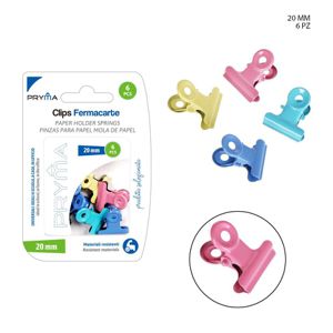CLIP DE BULLE DE MÉTAL DE COULEUR 20CM 6PC