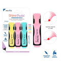 MARCADOR SHINE PONTA CHANFRADA 2/5MM 3UN CORES PASTEL